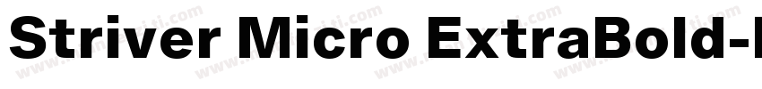 Striver Micro ExtraBold字体转换